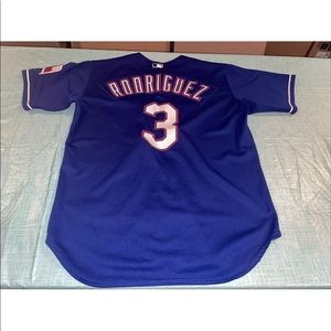 Adult 48 Blue RAWLINGS AUTHENTIC TEXAS RANGERS ALEX RODRIGUEZ JERSEY Circa 2001